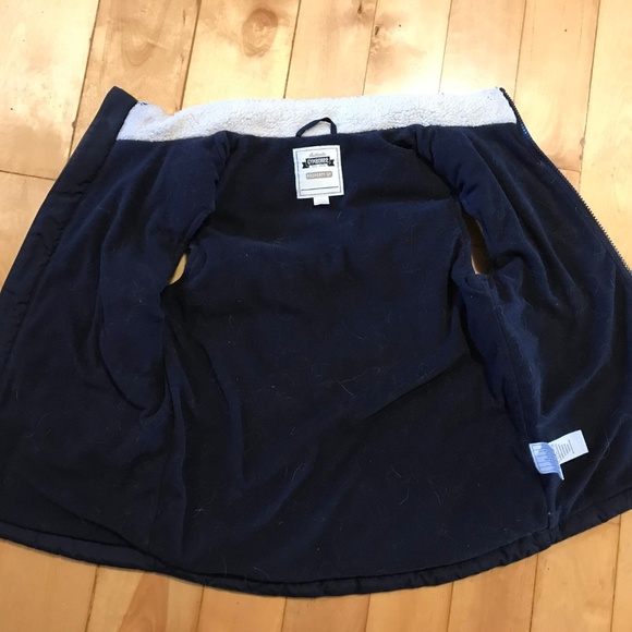 3/$15 Navy blue Gymboree puffy kids vest, small - Picture 3 of 5
